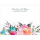 Watercolor Peony Spray Folded Place Cards Image 4 of 4